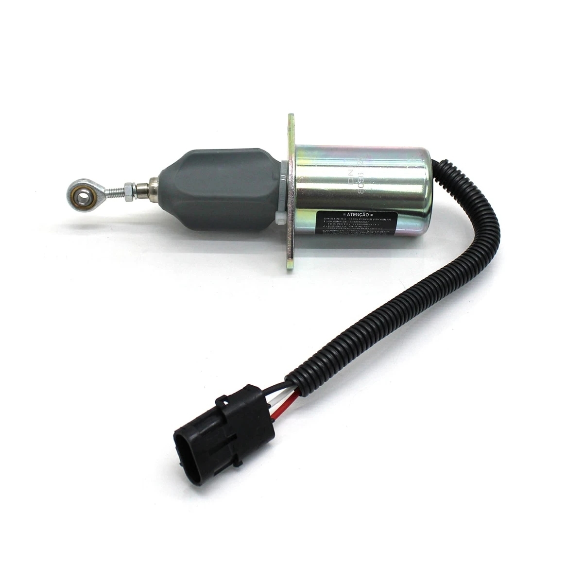 VALVULA SOLENOIDE 12V FORD/VW PARADA MOTOR CUMMINS (CONECTOR RETANGULAR) (3 FIOS