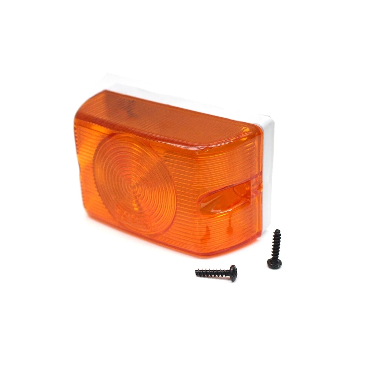 LANTERNA LATERAL BAU/CARRETA (AMBAR/AMARELA)(CANTO ARREDONDADO) (PL06002901)