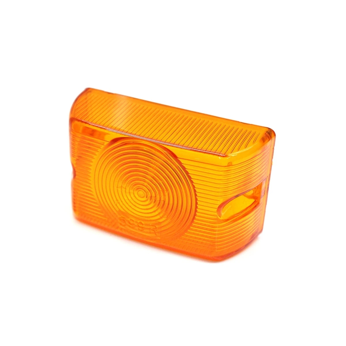 LENTE LANTERNA LATERAL BAU/CARRETA (AMBAR/AMARELA)(CANTO ARREDONDADO) (PL0599290