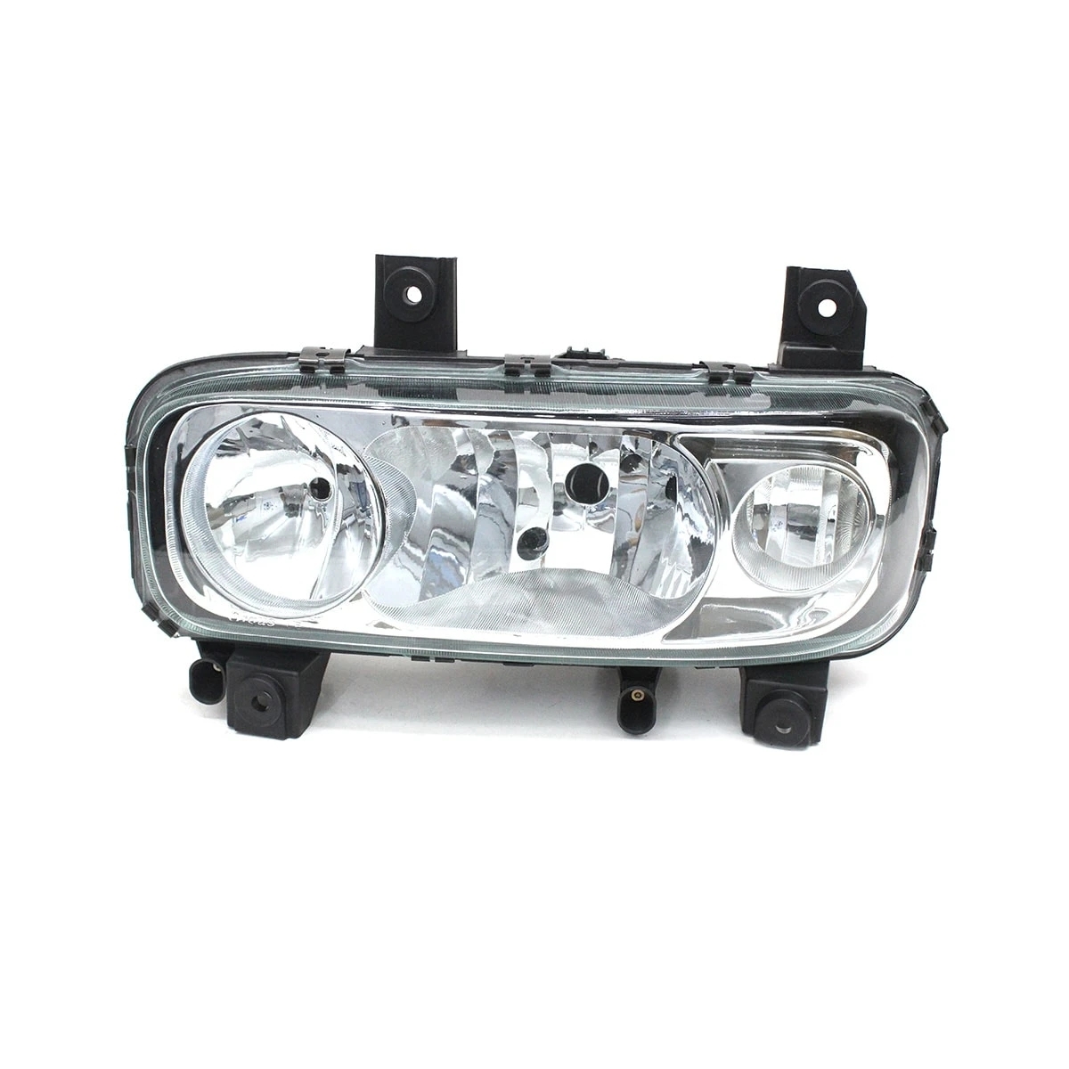 FAROL DUPLO RETANGULAR LE MB ATEGO (2010 A 2012) (LAMPADAS H7/H1) (SEM AUXILIAR 