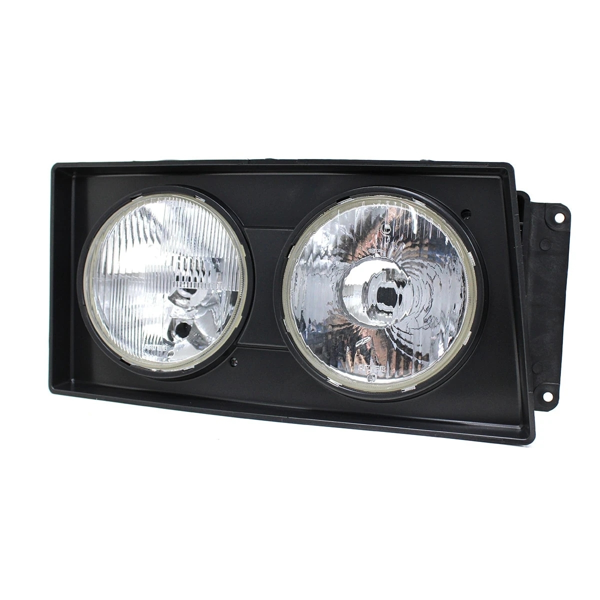 FAROL DUPLO REDONDO LD VW WORKER (2003 A 12/2006) (LAMPADA H1) (COM ARO E CARCAC