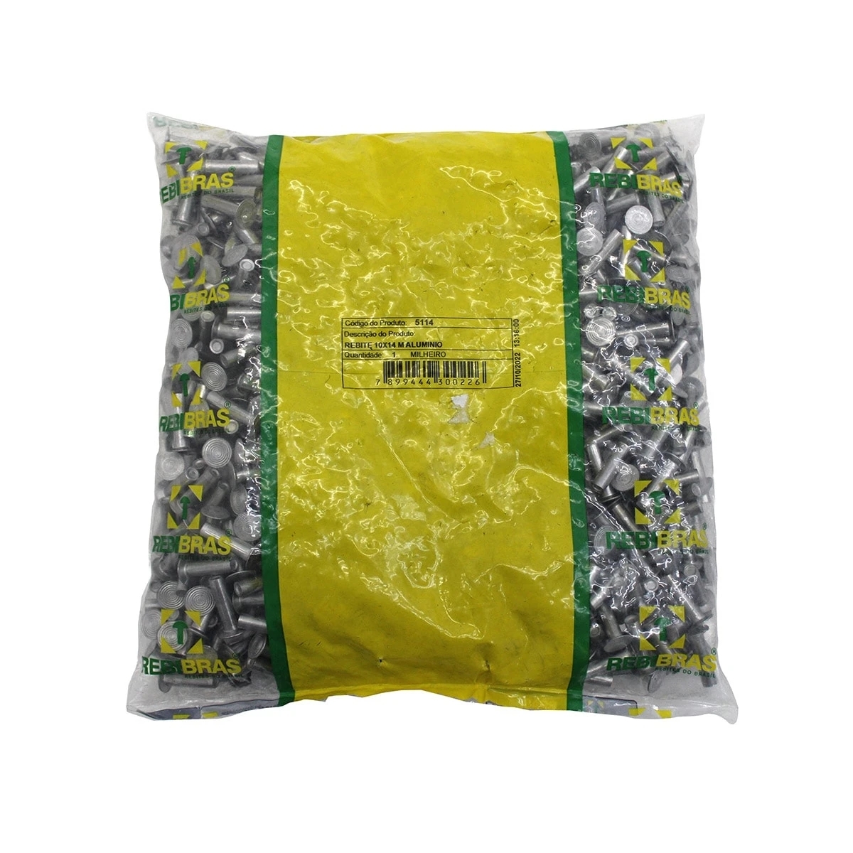 REBITE LONA 10X14 ALUMINIO MACICO (PACOTE COM 1000) (MS1010M)