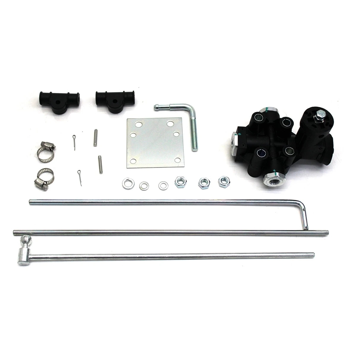 CONEXAO TEE CENTRAL 1/2 NPT X 1/4 TUBO PORCA E ANILHA . (179V)