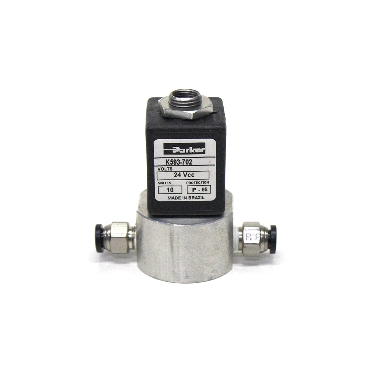 VALVULA SOLENOIDE 24V 3/2 VIAS (COM CONEXOES PARA TUBO 1/4) SISTEMA ABERTURA POR