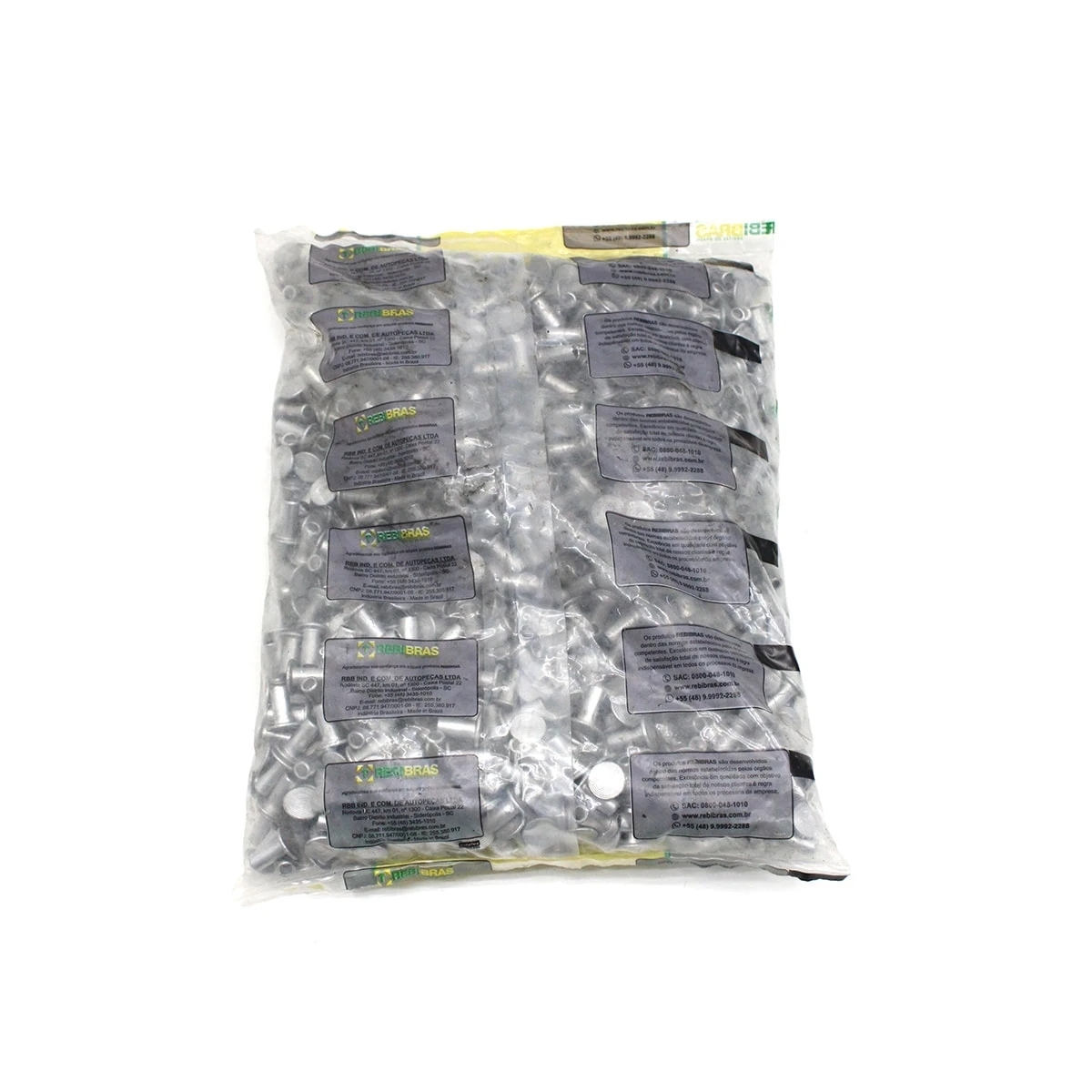 REBITE LONA 13X10 ALUMINIO SEMI TUBULAR (PACOTE COM 1000) (MS1015M)