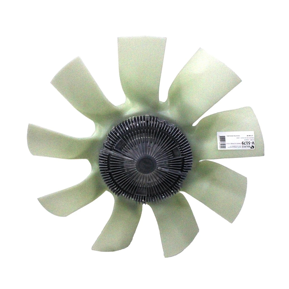 CONJUNTO HELICE PLASTICA 9PAS SEM ARO COM VISCOSA COM CHICOTE VOLVO VM330 MOTOR 