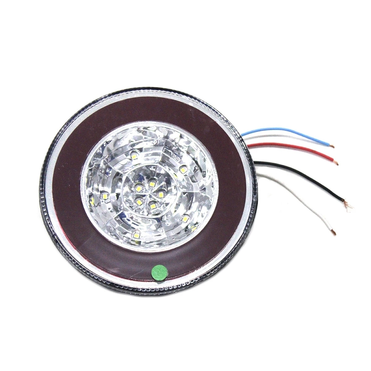 LANTERNA REDONDA LED BIVOLT 12V/24V SETA/FREIO/LUZ RE CARRETA/IMPLEMENTO (140MM)