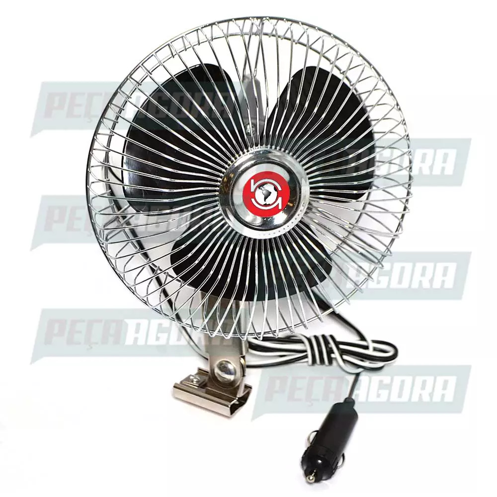MINI VENTILADOR AUTOMOTIVO 6'' 12V CROMADO USO GERAL (99990-963)