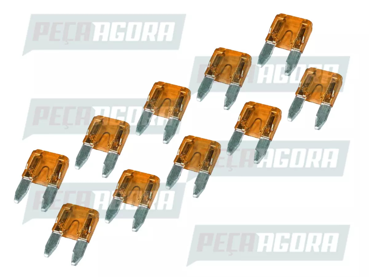 CAIXA 10 FUSIVEL LAMINA MINI 7,5 AMPERES (CX.DNI317007**10)