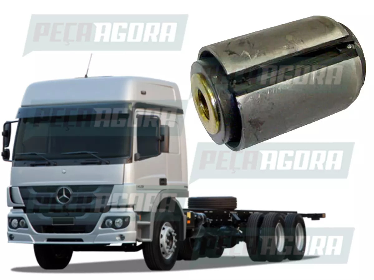 CAIXA 2 BUCHA OLHAL PARTE TRASEIRO 18.3MM MB MERCEDES BENZ ATEGO 1718 1725 1518 