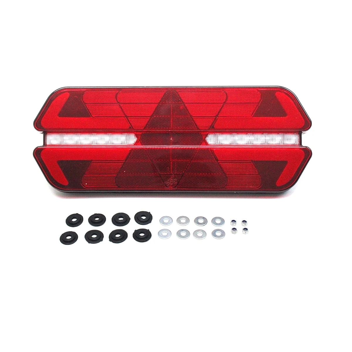 LANTERNA TRASEIRA LD 24V 40 LEDS CARRETA/IMPLEMTOS RODOVIARIOS MODELO TRIPLO X (