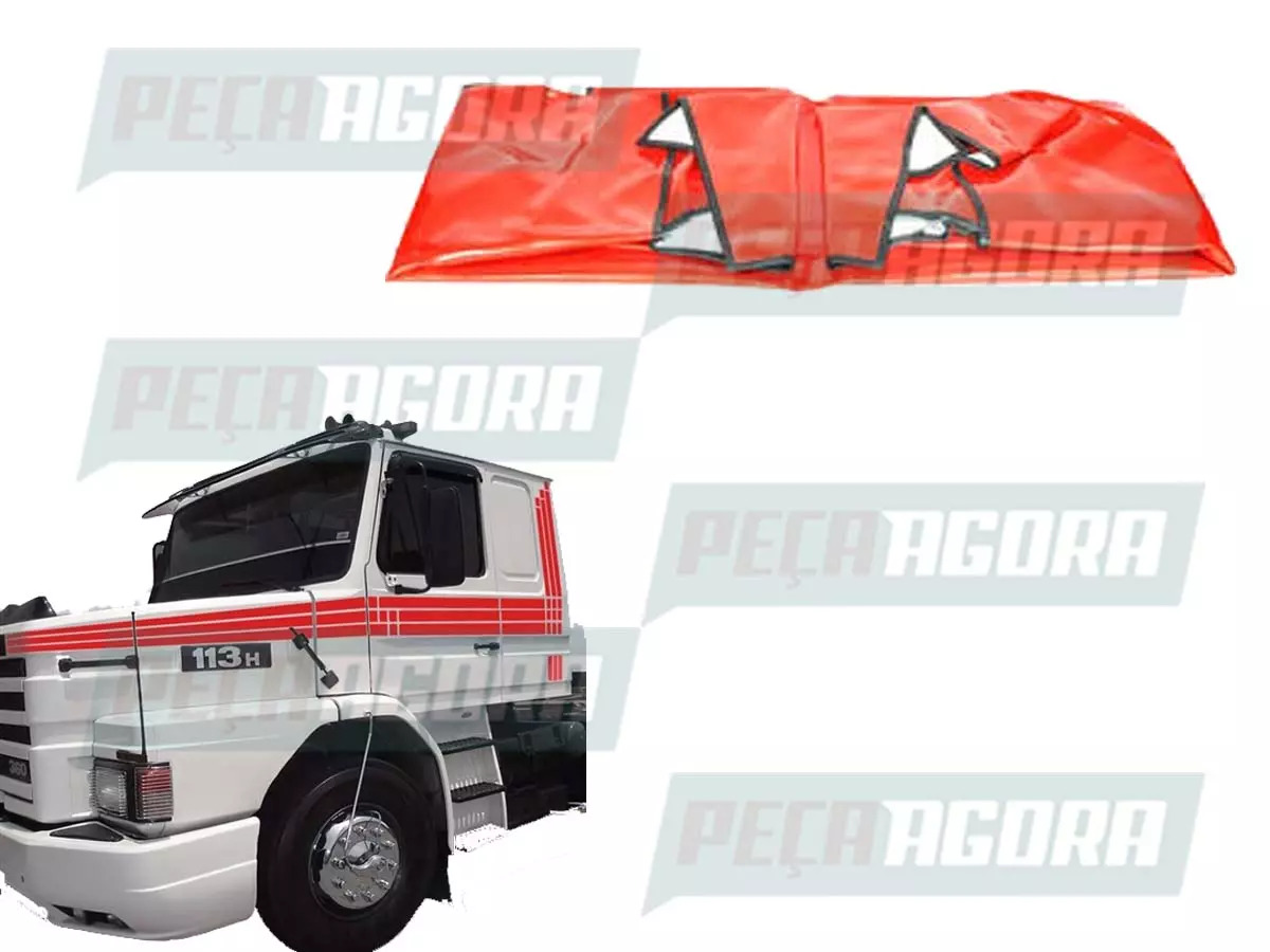 TAPETE VINIL PARA SCANIA T-113 COM BANCO CARONA VERMELHO  (5924VM)