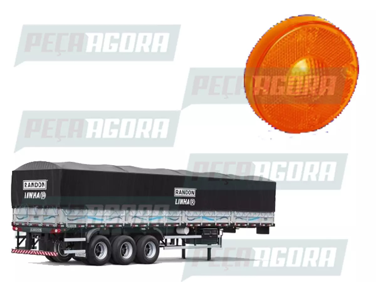 LENTE LANTERNA LATERAL AMARELA CARRETA RANDON (GF0057AM)