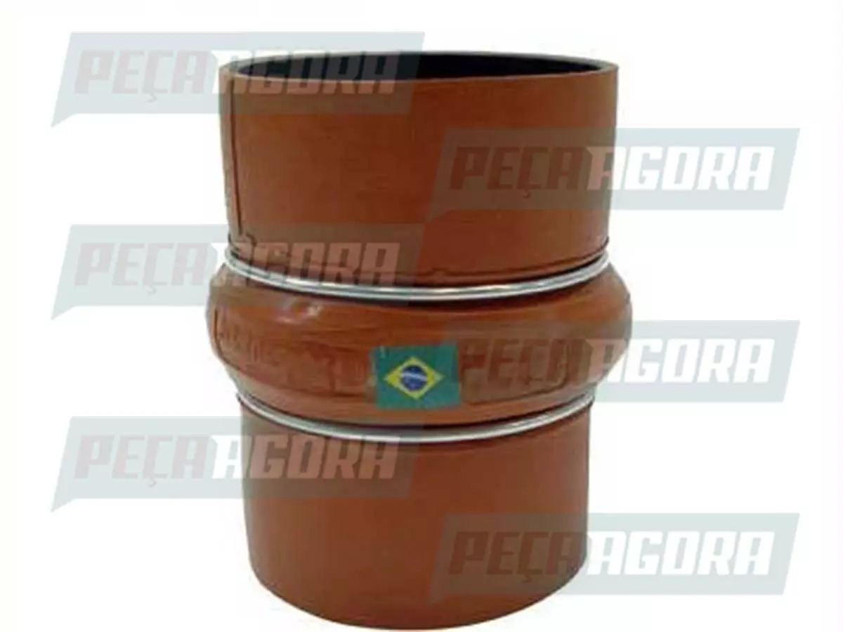 MANGUEIRA INTERCOOLER 76X112 VERMELHO SILICONE COM ANEIS (TQG117231K)