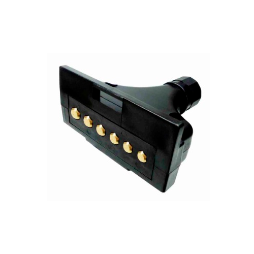 TOMADA ELETRICA MACHO 6 POLOS RETANGULAR MATERIAL NYLON PRETO (210100391-DNI8309