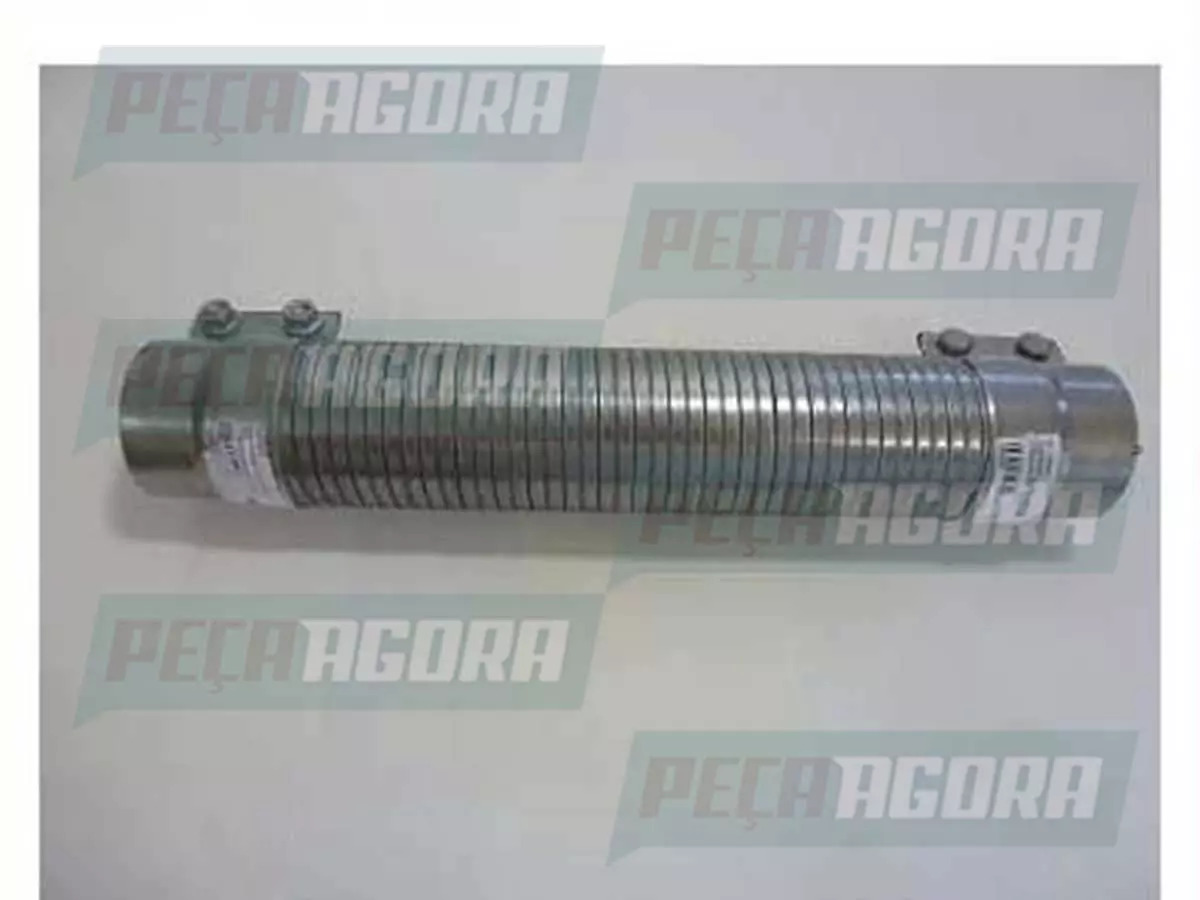 TUBO FLEXIVEL ESCAPE INOX COMPLETO COM ABRACADEIRA 385M MB MERCEDES BENZ 1622 AC