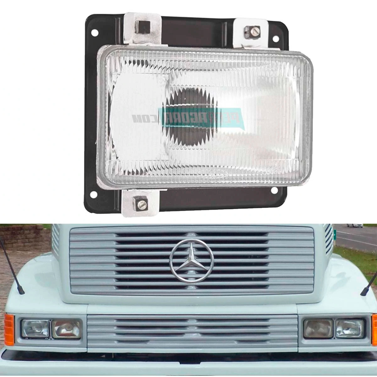 FAROL ALTO E BAIXO DIR MB 1214 1414 1614 1935 2314 BICUDO O370 O371 O400 COM ARO