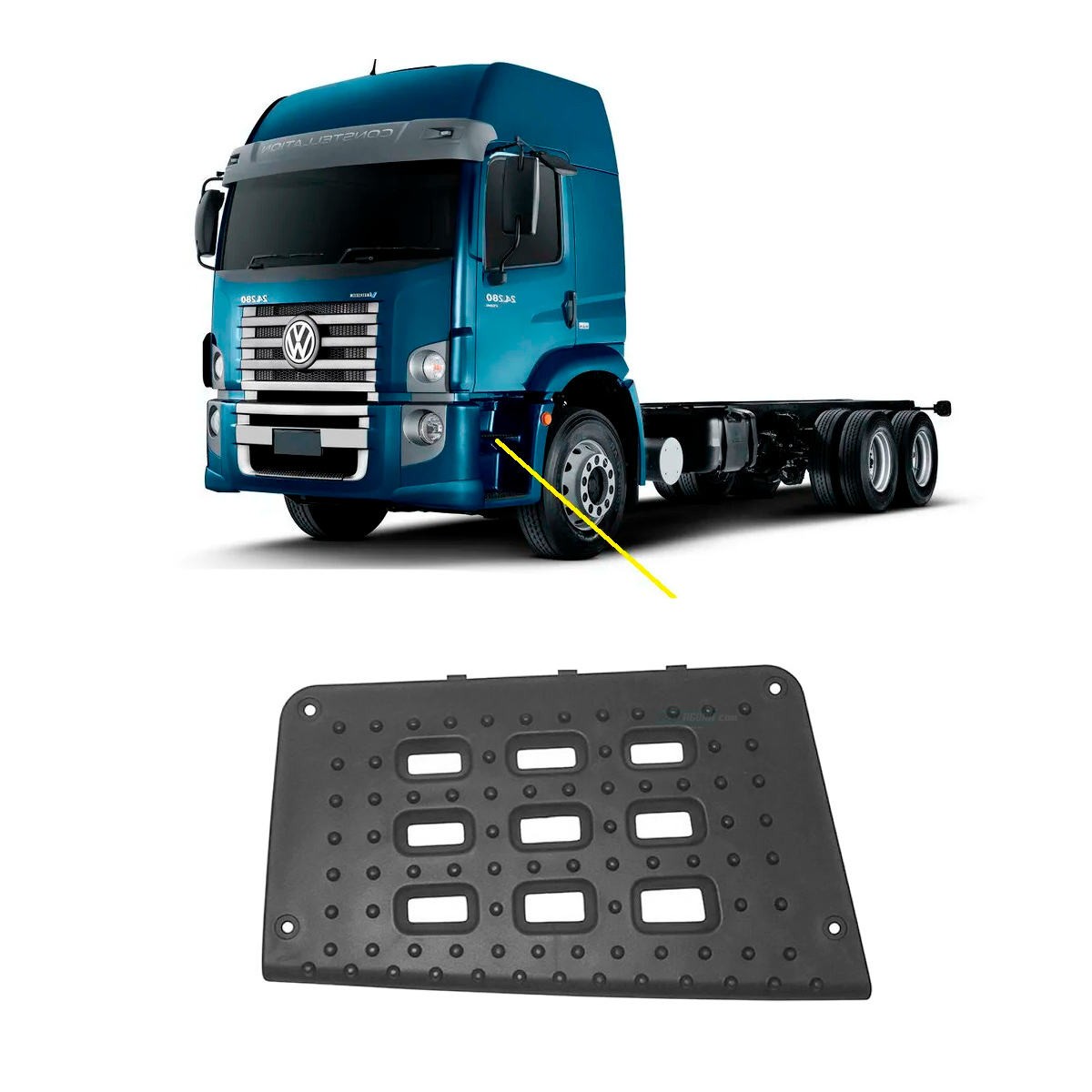TAPETE ESTRIBO CINZA ESQUERDO SUPERIOR VW CONSTELLATION 13180 15180 17250 24250 