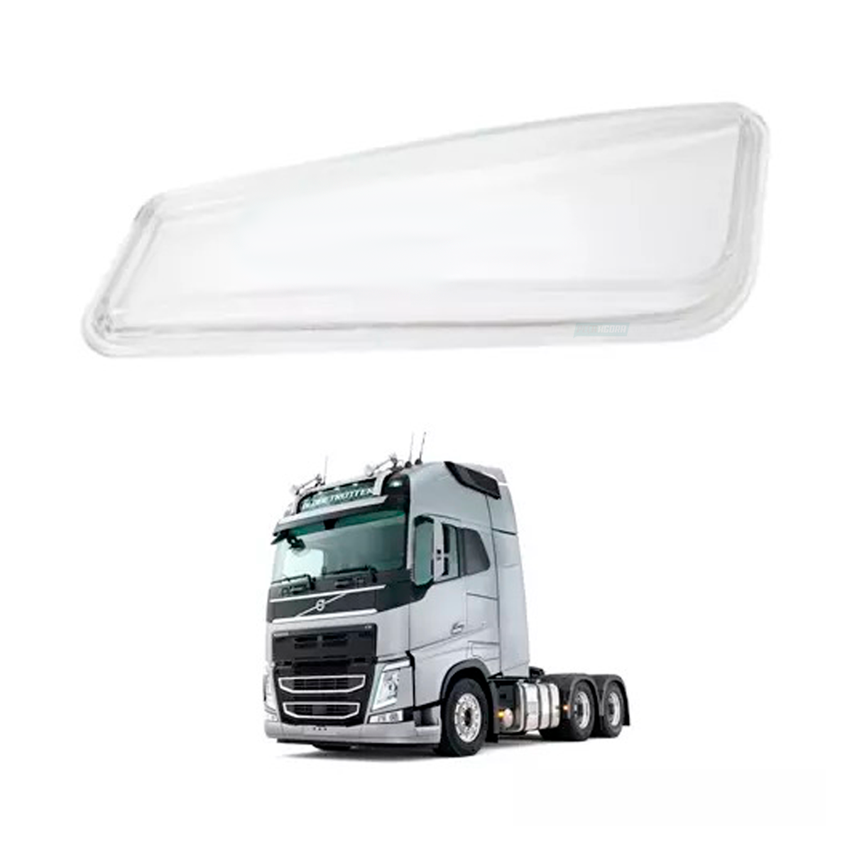 LENTE FAROL AUXILIAR VOLVO FH13 FM13 2010 A 2014 ESQUERDO (21118550)