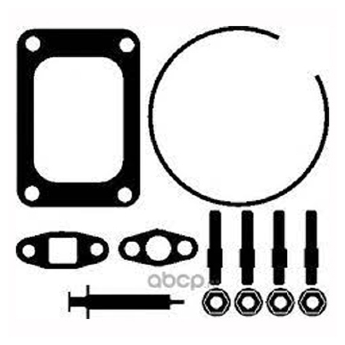 KIT MONTAGEM EXTERNA DO TURBO (COM PARAFUSOS E JUNTAS) MOTOR FH 12 / FM 12 D12C 