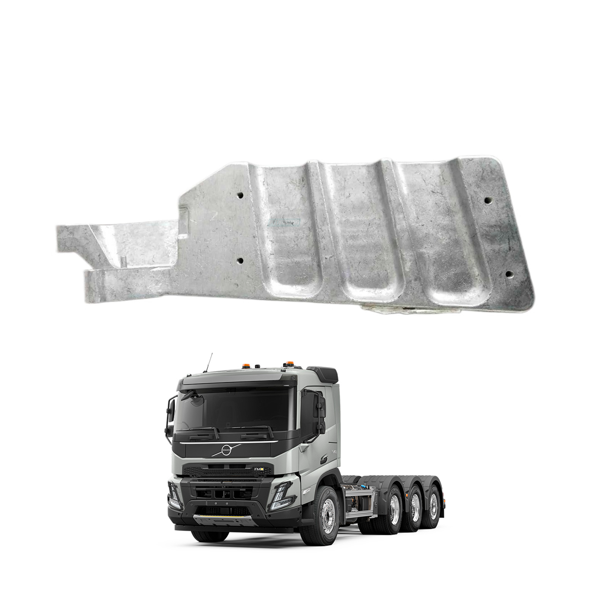 ESTRIBO PISANTE CABINE VOLVO FMX DIREITO ALUMINIO  (84220613)