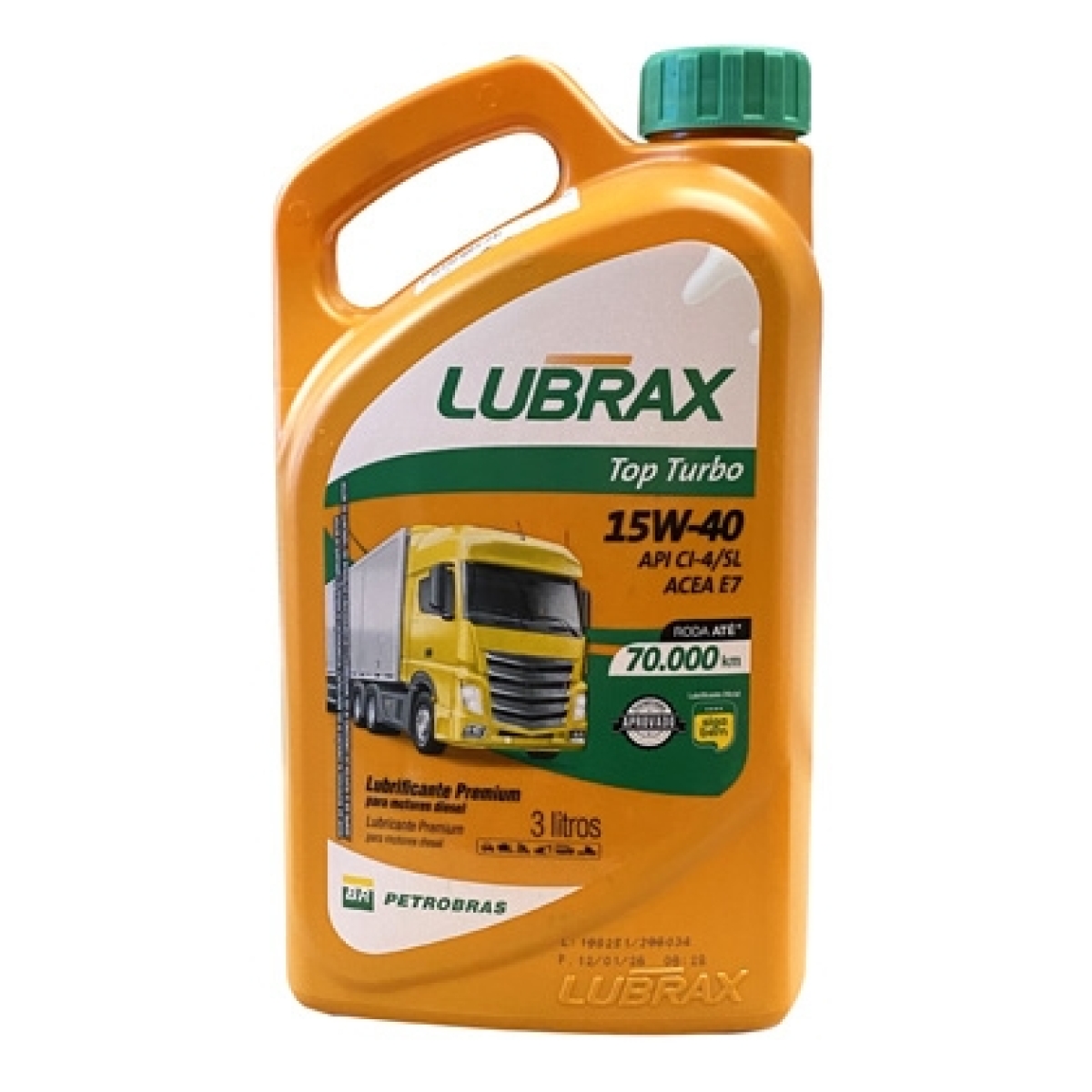 OLEO LUBRAX TOP TURBO PRO 15W40 CI-4 - 3L ( HOMOLOGADO ) LUBRAX TOP TURBO 15W-40