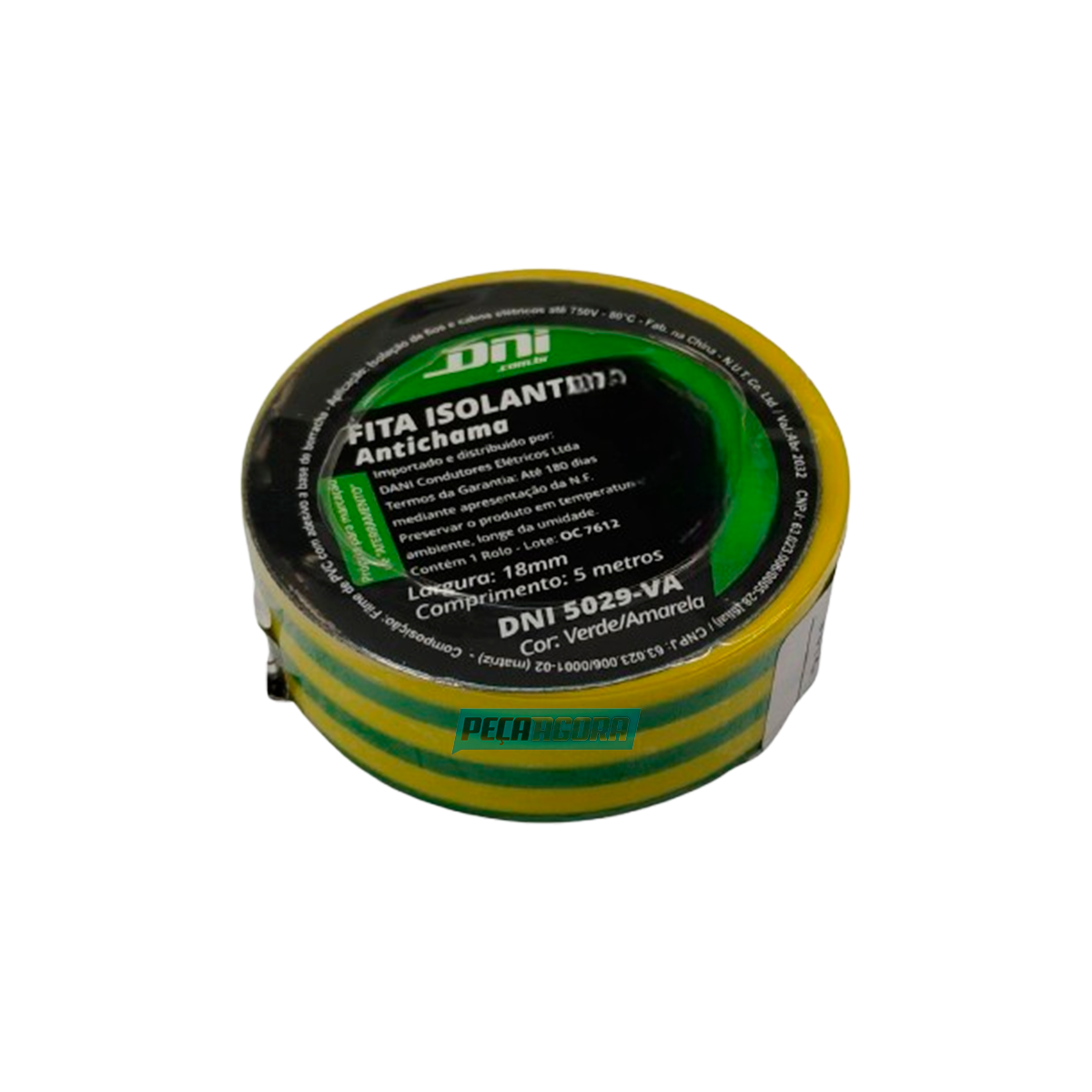 CAIXA 10 FITA ISOLANTE 5MTS FITA ISOLANTE PRETA PVC 5MTS (CX.DNI5029**10)