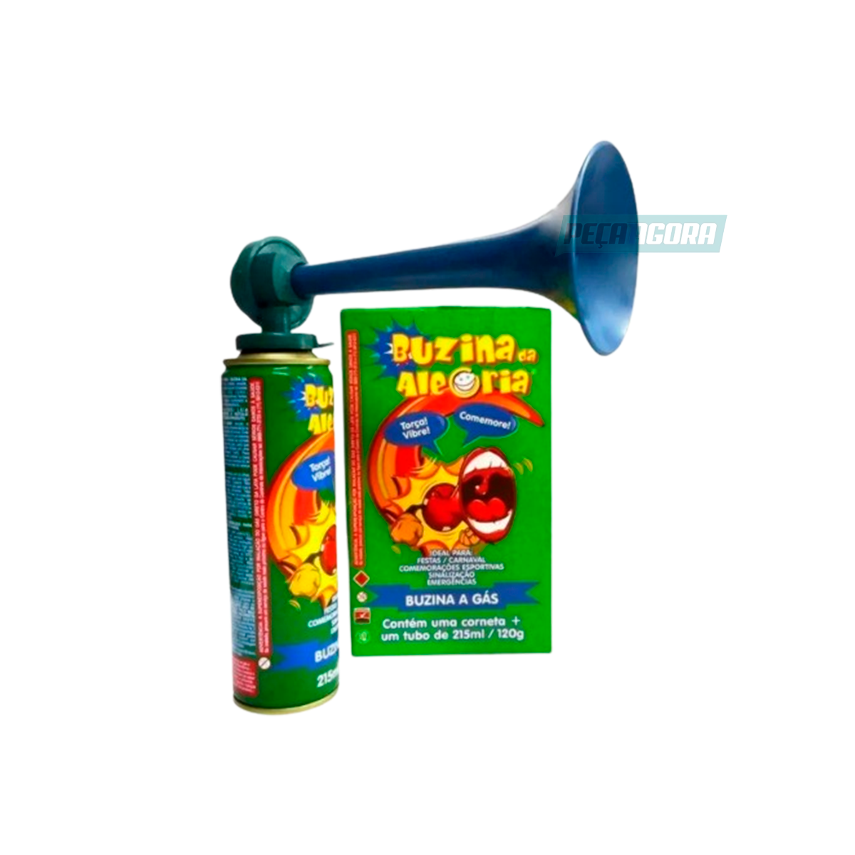 BUZINA DA ALEGRIA COM CORNETA CARNAVAL 215ML GAS SPRAY (2988922644)
