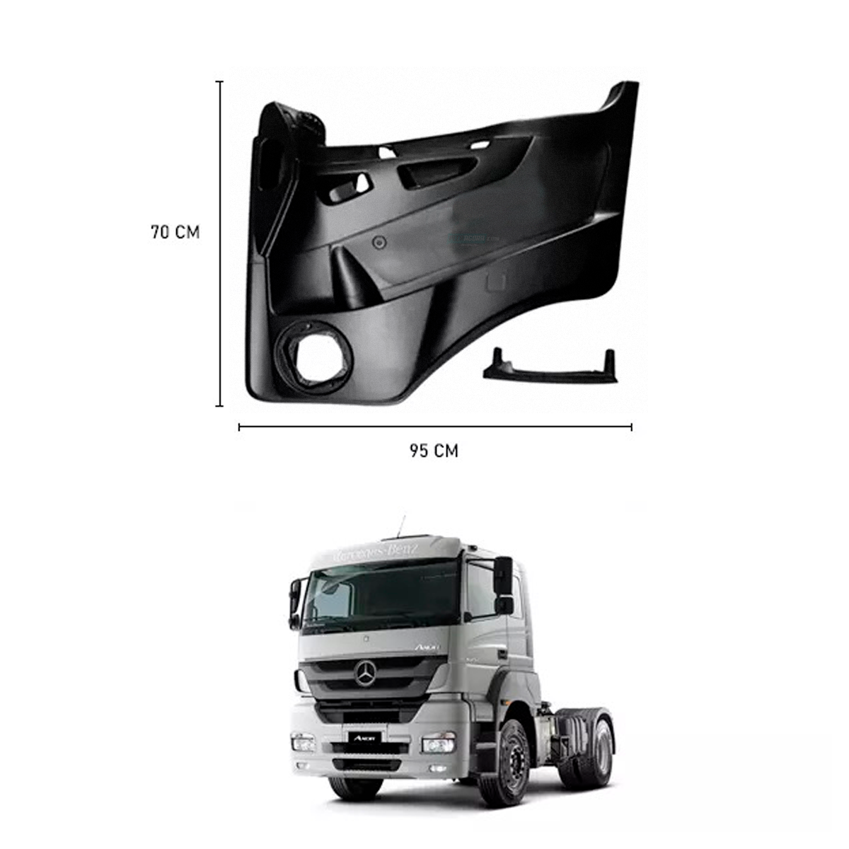 REVESTIMENTO FORRO PORTA DIR MB AXOR ATEGO ELETRICO PRETO (9407201070-1111074)