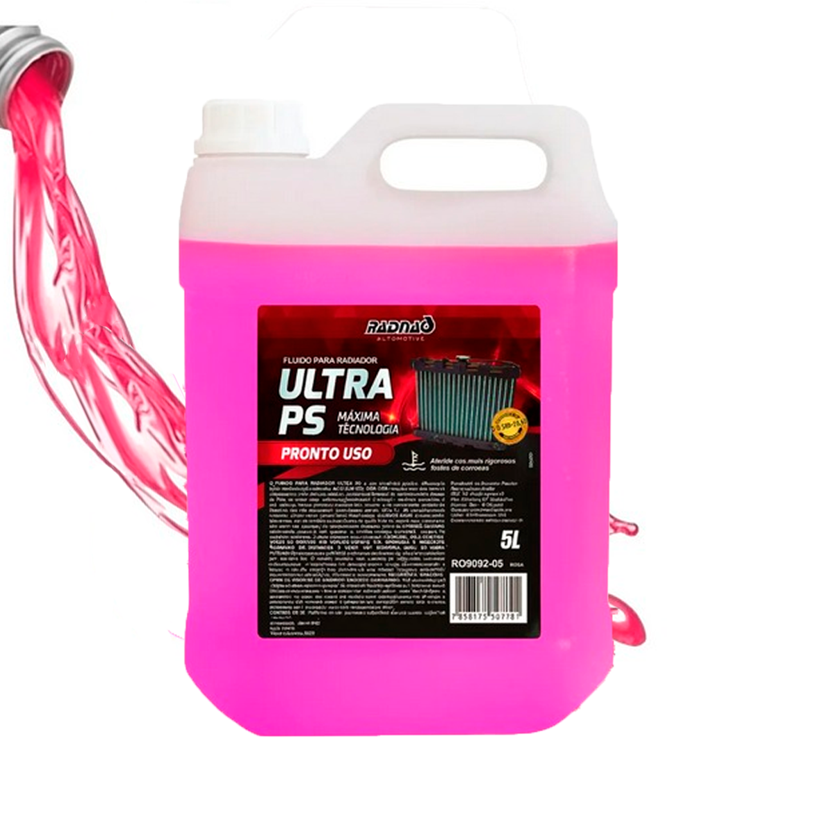 LIQUIDO REFRIGERACAO ANTICONGELANTE GALAO 5 LITROS ROSA PALIDO (RD9092-05)