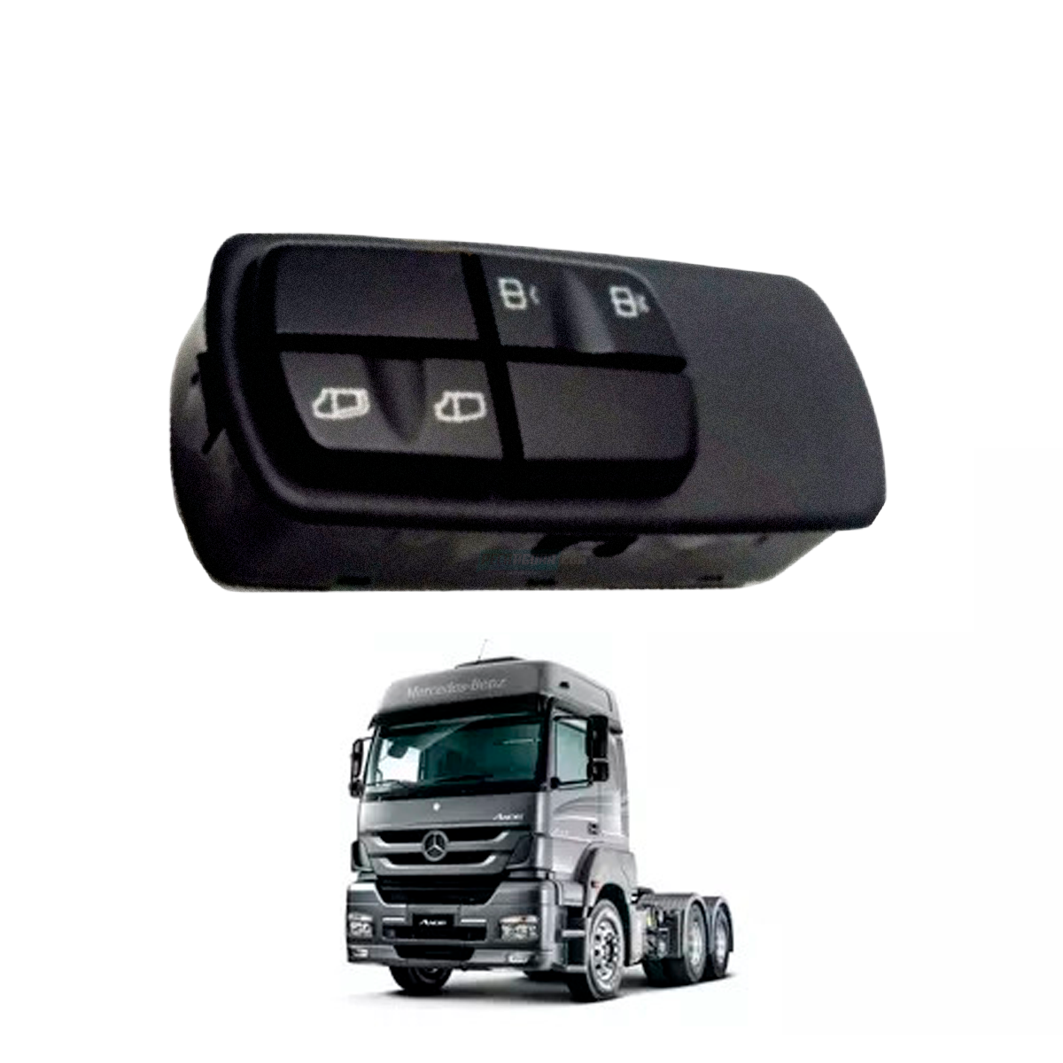 INTERRUPTOR BOTAO VIDRO LD ELETRICO MB AXOR ATEGO MERCEDES BENZ (0025452013-5050