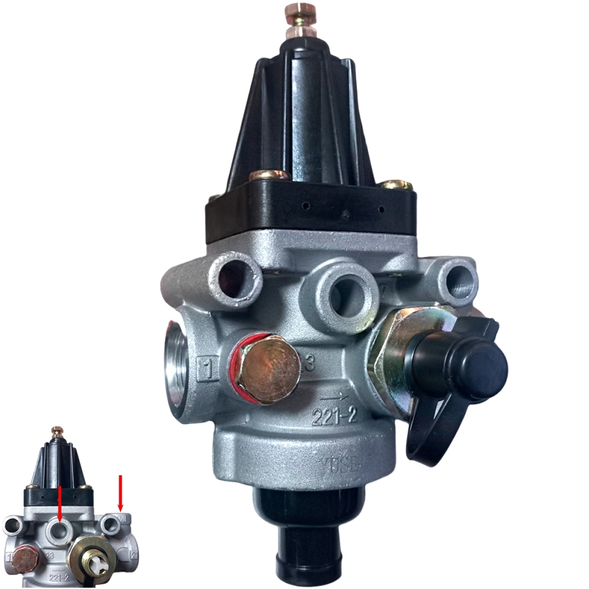 VALVULA REGULADORA PRESSAO FREIO A AR MOD WABCO PLAST MB DAF VW VOLVO  (97530347