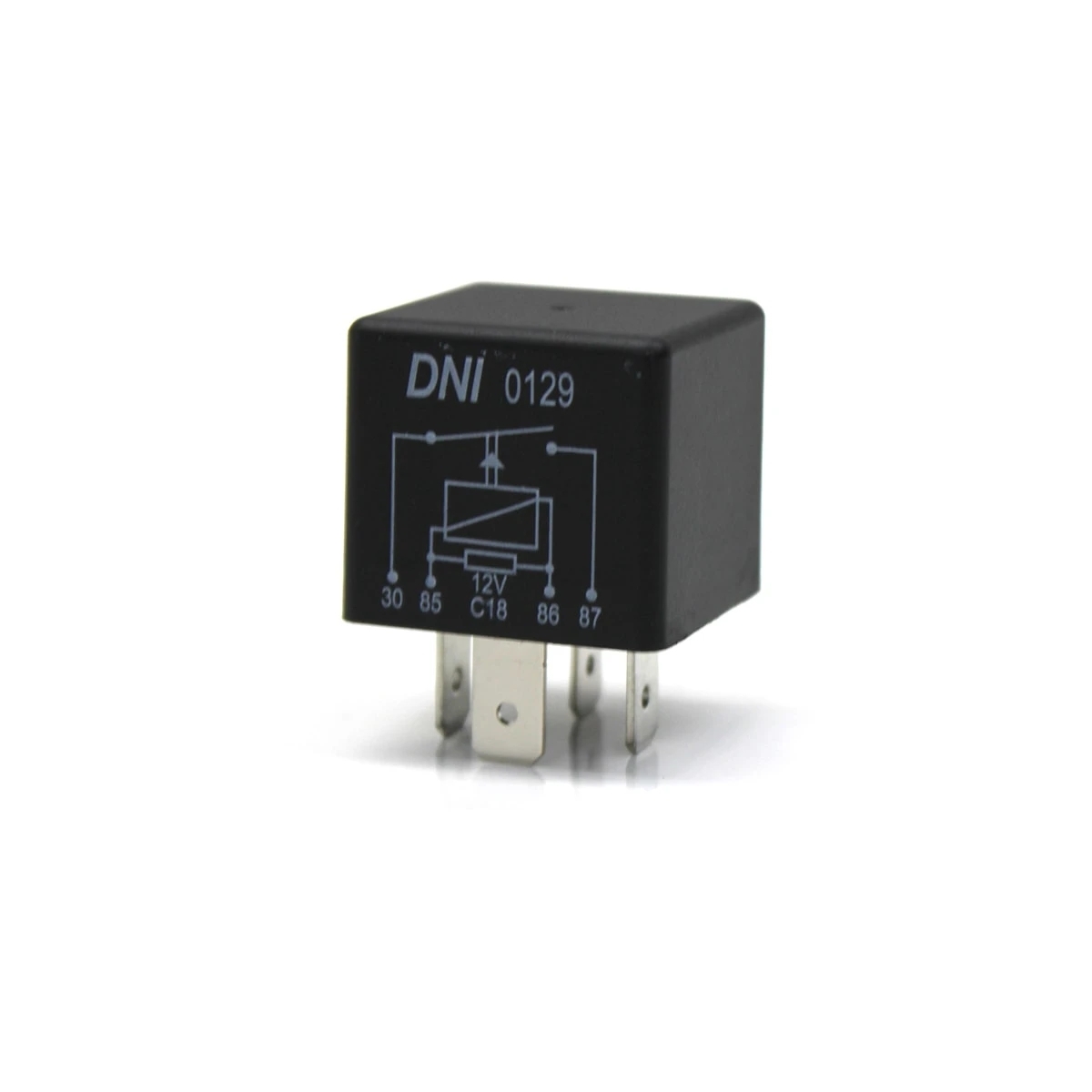 RELE AUXILIAR 12V 40A 4 TERMINAIS PARTIDA FRIO TEMPORIZADOR AR CONDICIONADO  (2P
