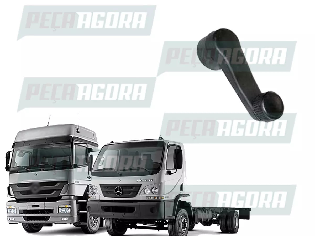 MANIVELA VIDRO BASE MENOR CINZA MB AXOR ACCELO ATEGO MERCEDES BENZ (9737600002,)