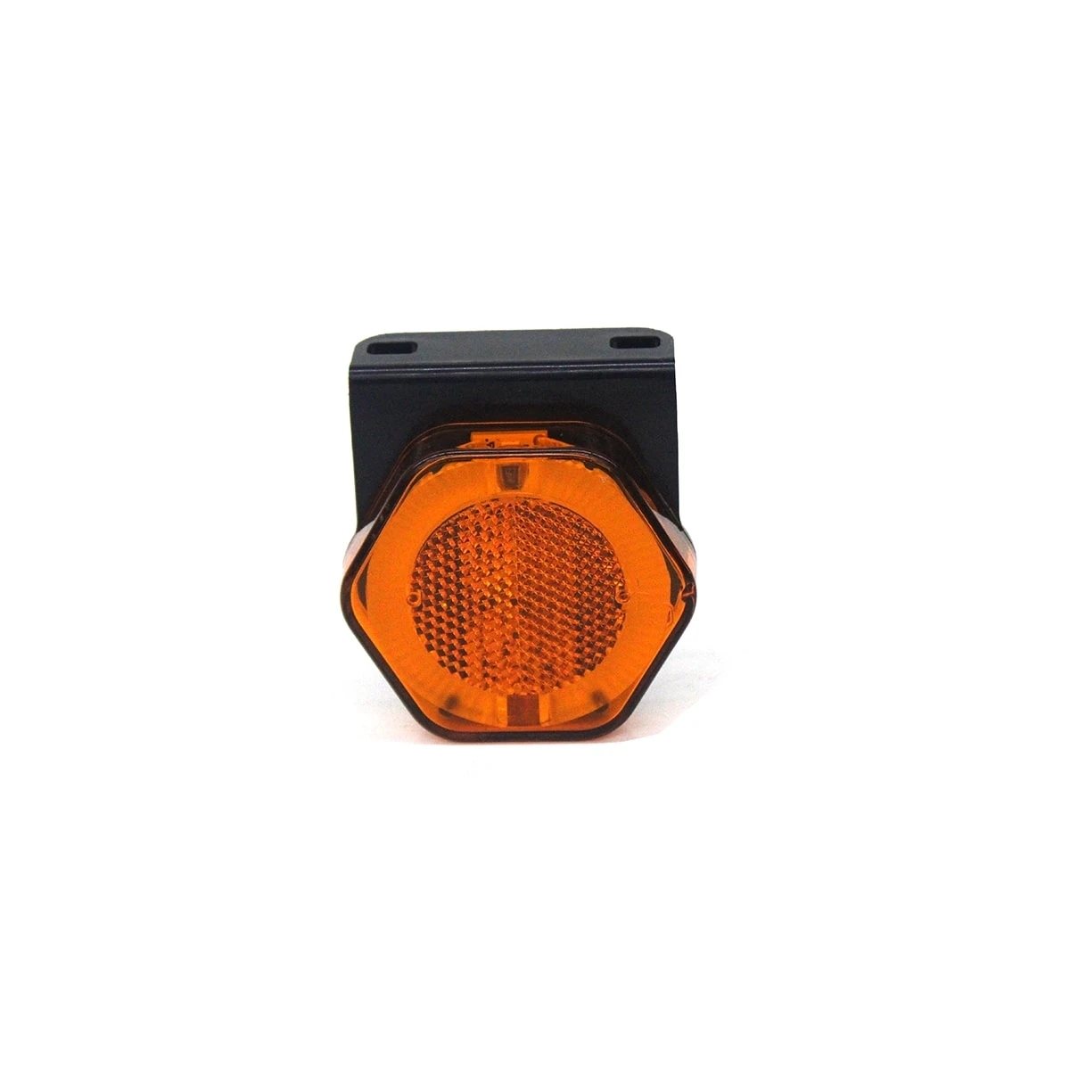 LANTERNA POSICAO LATERAL C/ GUIA LUZ AMARELA E SUPORTE CARRETAS DIVERSAS - SAIDA