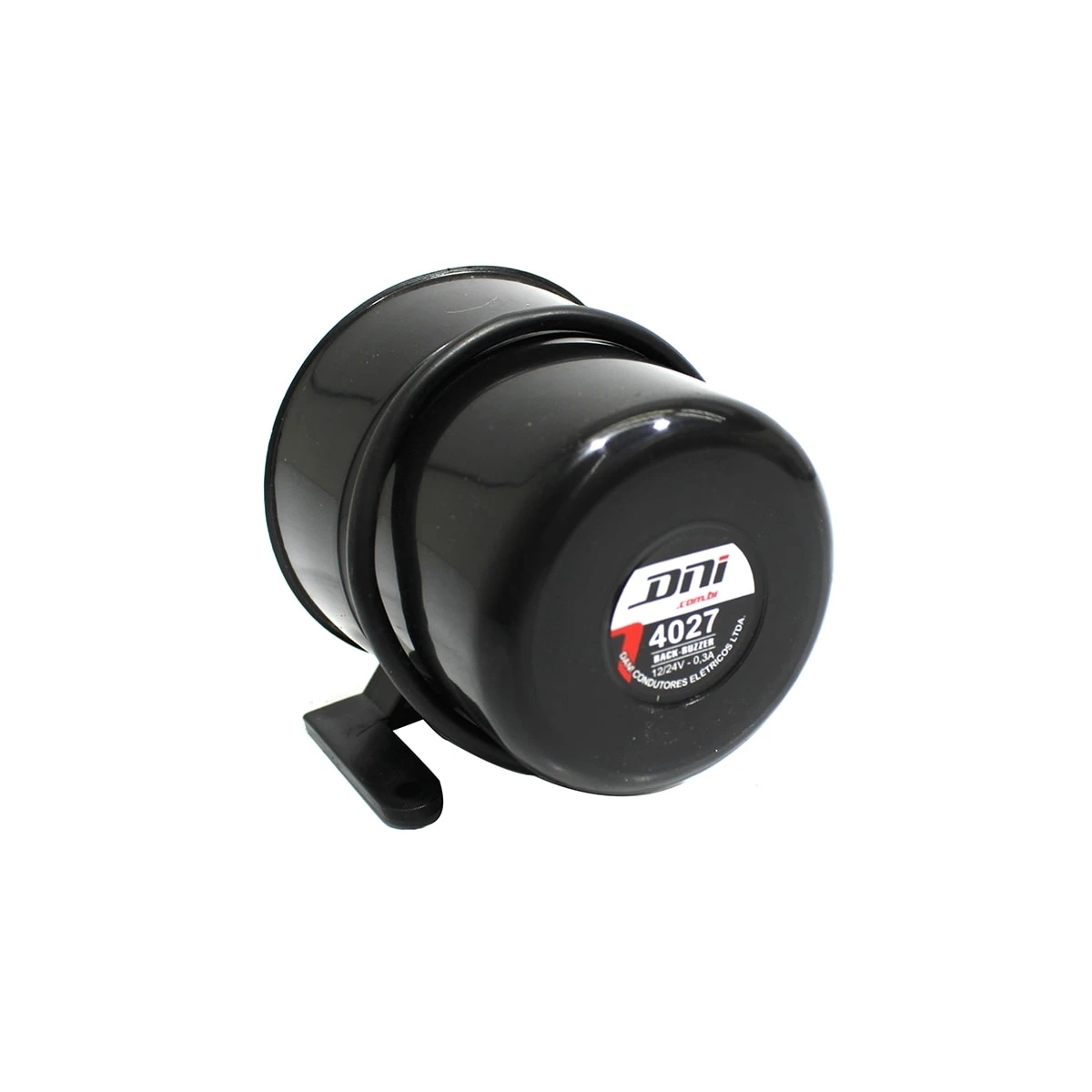 SIRENE MARCHA RE BIVOLT 12V 24 V INTERMITENTE PRETA 110DB (DNI4027;)