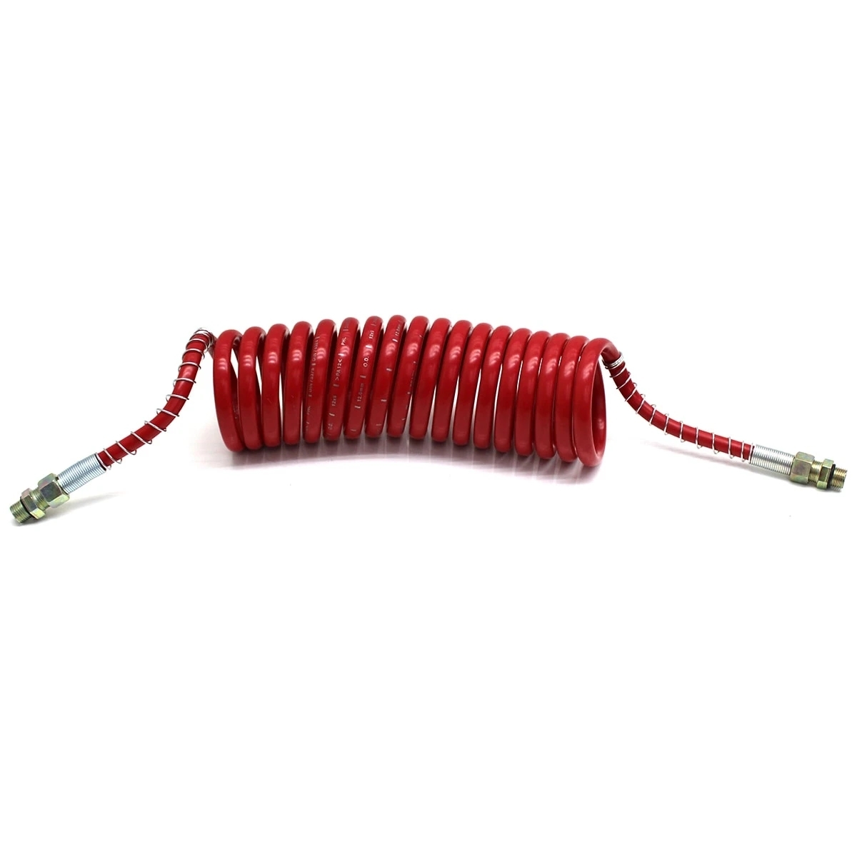 MANGUEIRA ESPIRAL 5,5 METROS (EMERGENCIA/VERMELHA) (NIPLE/CONEXAO M16X1,5) CAVA.