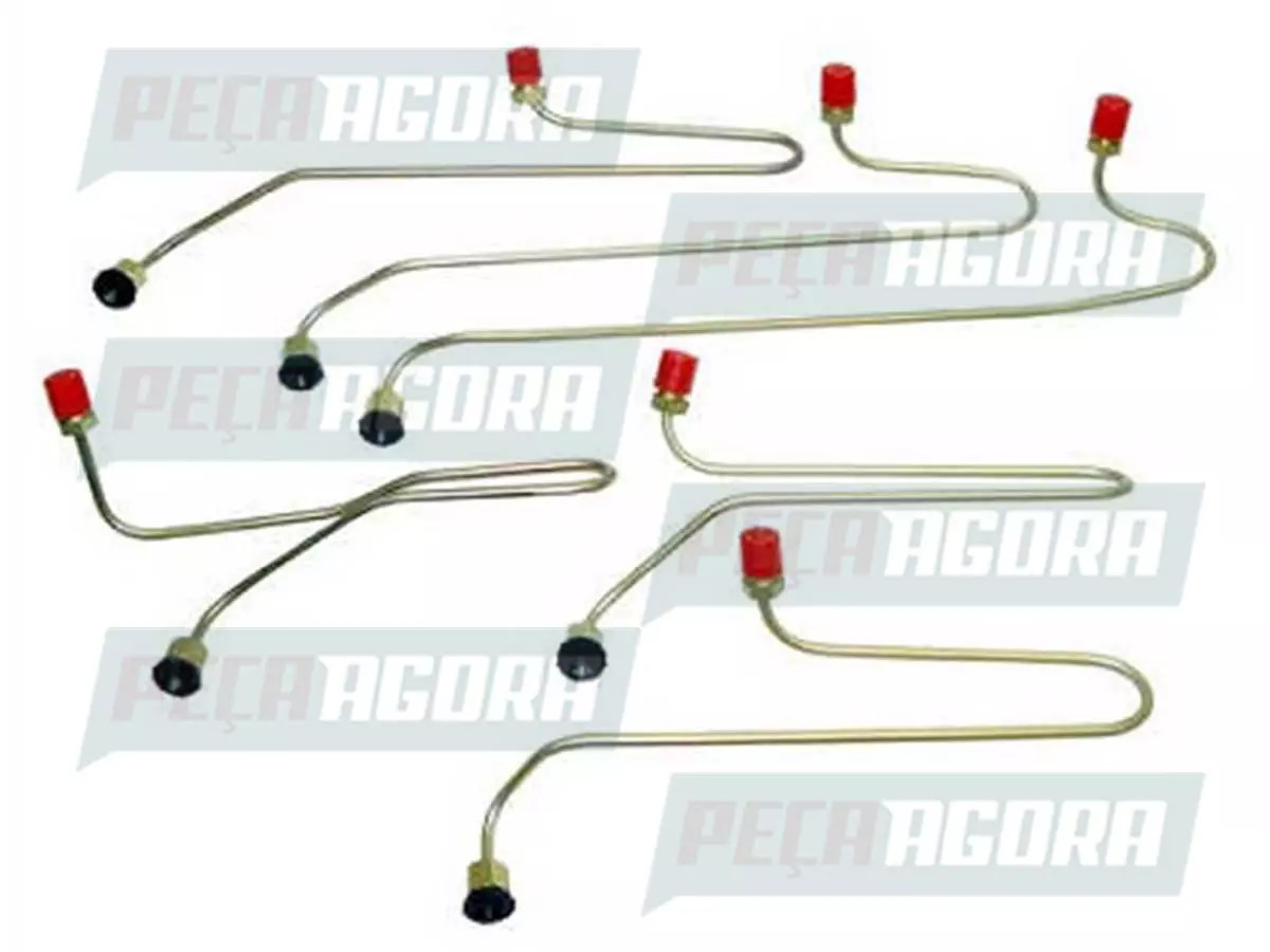 JOGO CANOS INJETORES 1 GRAUS AO CILINDRO 6 MB MERCEDES BENZ OF1318 1721 1620 200