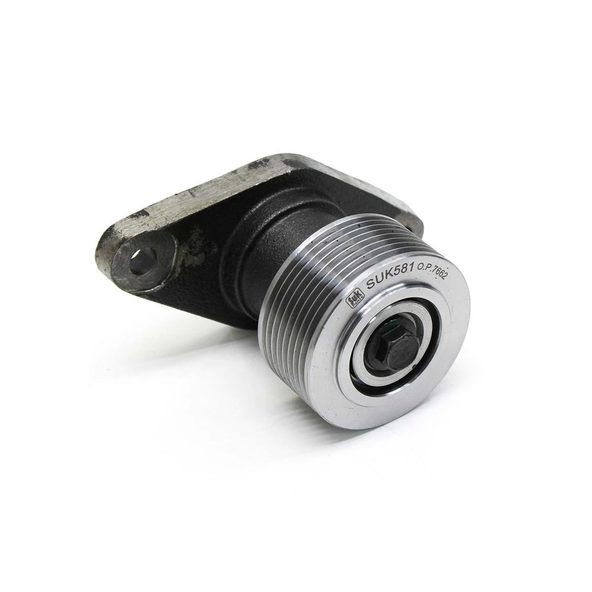 SUPORTE COMPLETO COM POLIA ESTRIADA E PARAFUSO BOMBA COMBUSTIVEL FORD CARGO ... 