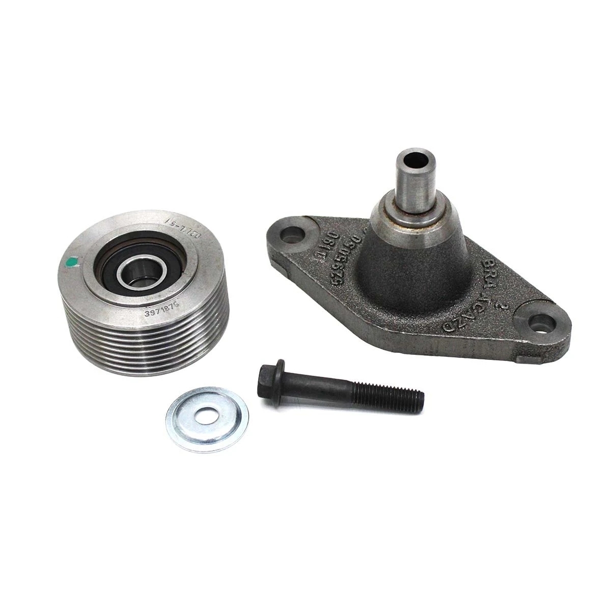 SUPORTE COMPLETO COM POLIA ESTRIADA E PARAFUSO BOMBA COMBUSTIVEL FORD CARGO N...