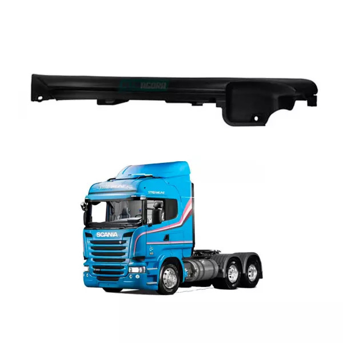 PAR MOLDURA PARABRISA LATERAL SCANIA SERIE 5 P G R ESQUERDO | DIREITO (K.1451270