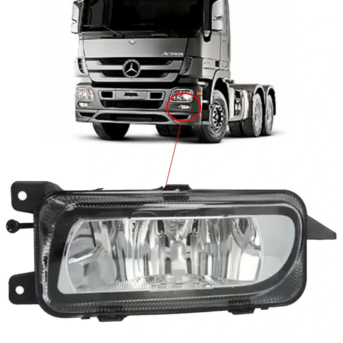 PAR FAROL AUXILIAR NEBLINA MB ACTROS ESQUERDO | DIREITO (K.9438200056-9438200156