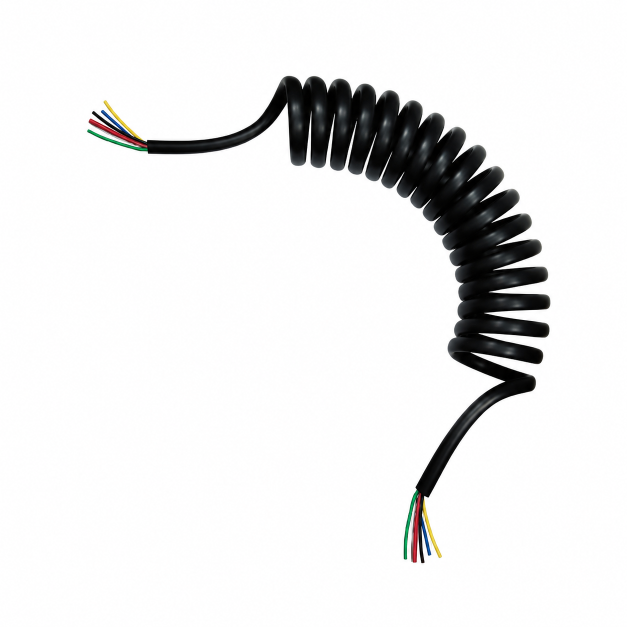CHICOTE ELETRICO ESPIRAL 6,5M 7 VIAS SEM CONECTOR REBOQUE SEMI REBOQUE (DM002100