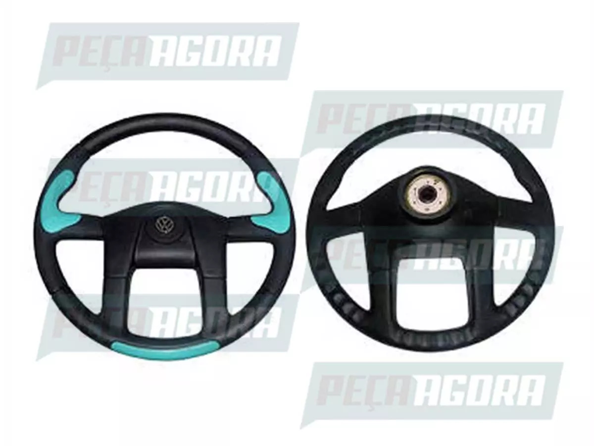VOLANTE ESPORTIVO 445MM COM DETALHE VW TODOS EXCETO ONIBUS MOTOR DIANTEIRO VOLKS