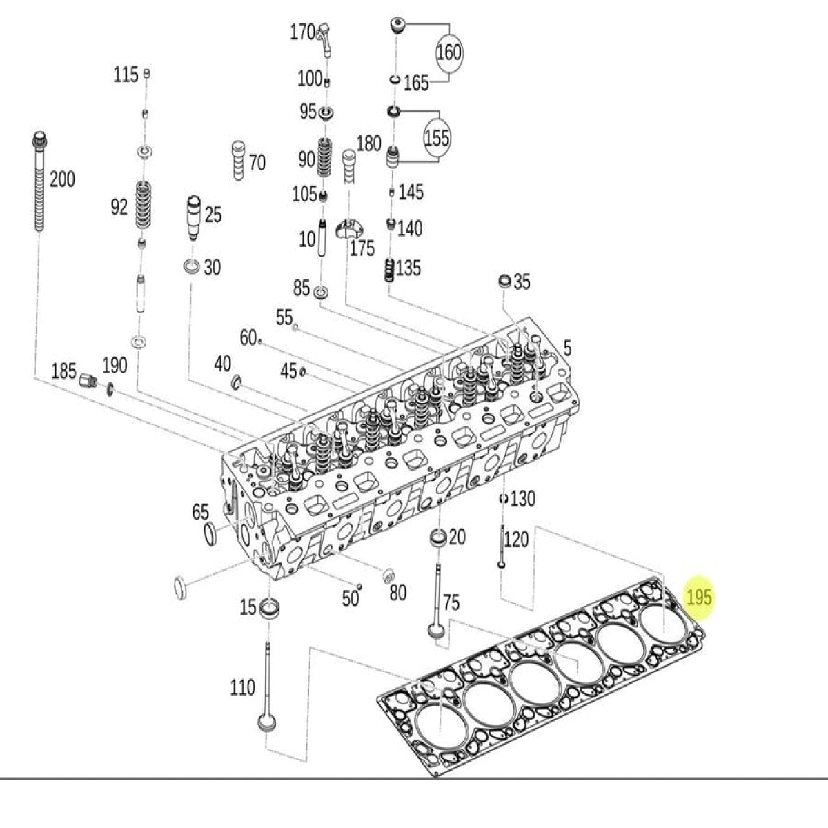 JUNTA DO CABECOTE MOTOR OM906 LA MERCEDES-BENZ 2726 2010 | OM 906 LA - EURO 3 - 