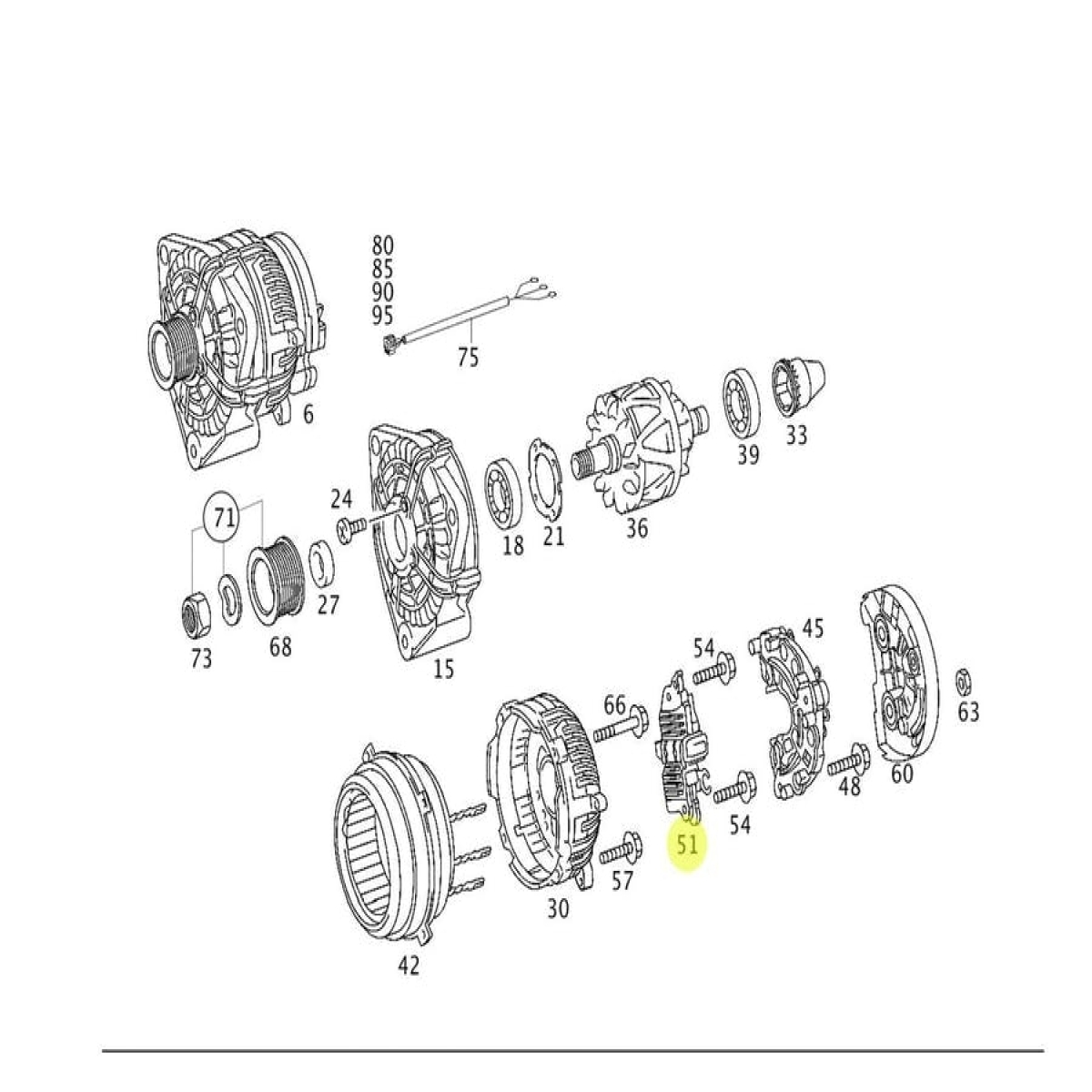 REGULADOR DE TENSAO DO ALTERNADOR ATEGO ACCELO AXOR ACTROS MERCEDES-BENZ ACCELO 