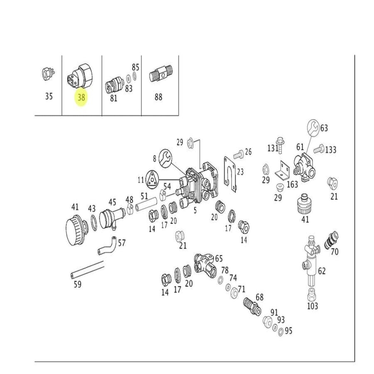 INTERRUPTOR DE PRESSAO MERCEDES-BENZ 1215 C 2003 | TODAS AS VERSOES - MERCEDES-B