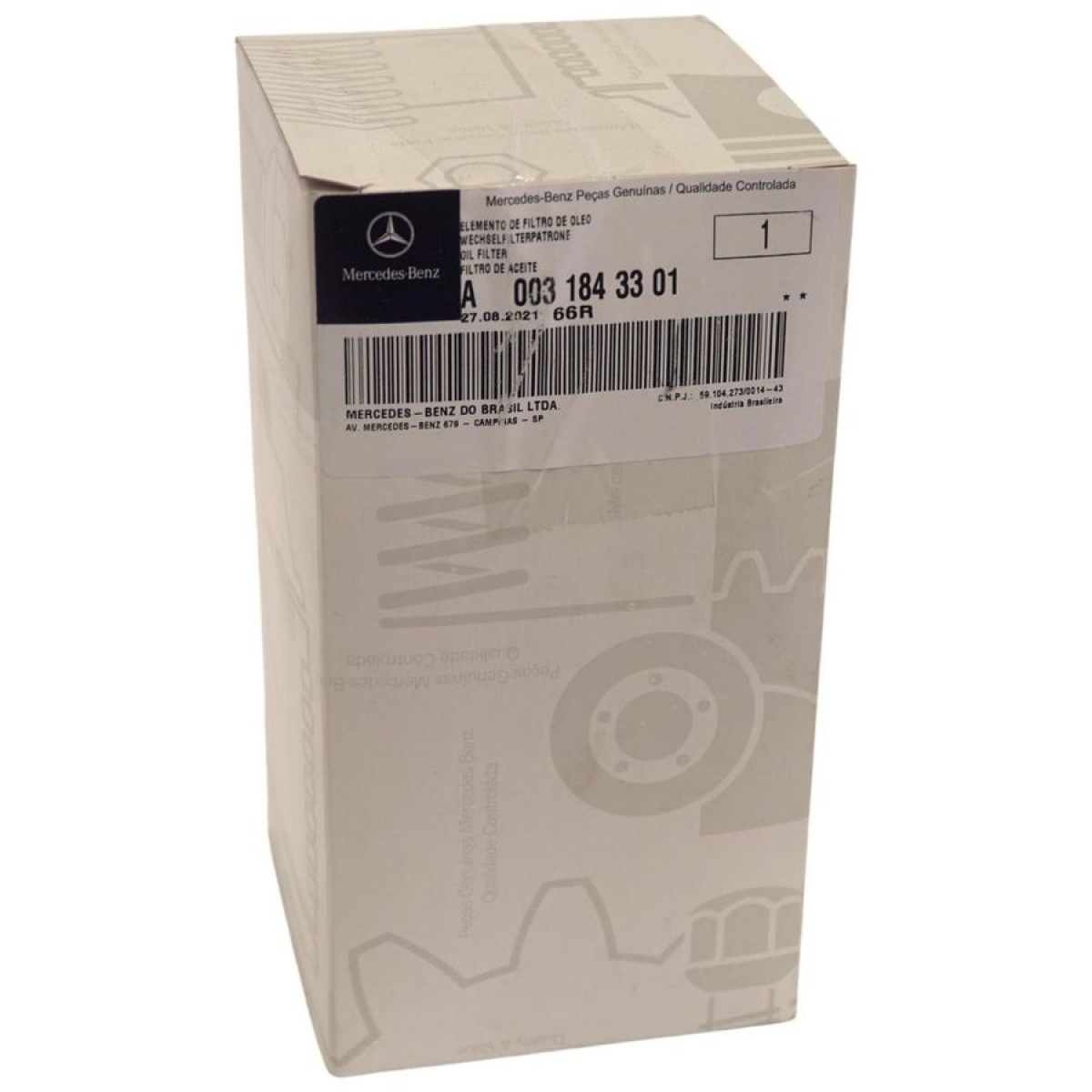 ELEMENTO DE FILTRO DE OLEO DESCARTAVEL MERCEDES-BENZ SPRINTER 517 2023 | TODAS A