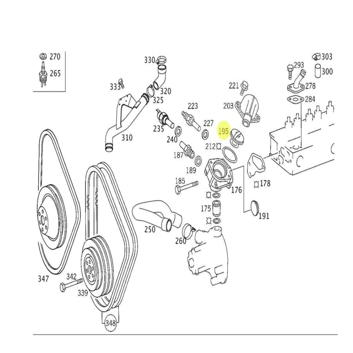 VALVULA TERMOSTATICA MERCEDES-BENZ 2726 2012 | TODAS AS VERSOES - MERCEDES-BENZ 
