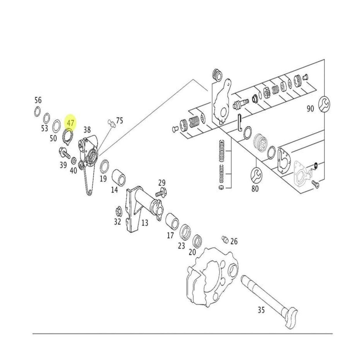 CAIXA COM 10 ARRUELA TRAVA DENTADA EIXO <S> FREIO AR 1313/1518 (CX.3464230057**1